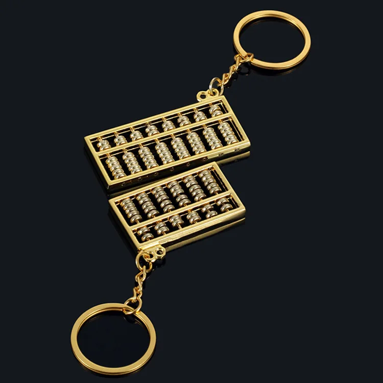 Indusleaves Chinese Style Gold Silver Abacus Metal Key Chain Advertising Waist Hanging Keyring Keychain Pendant | Украшения и