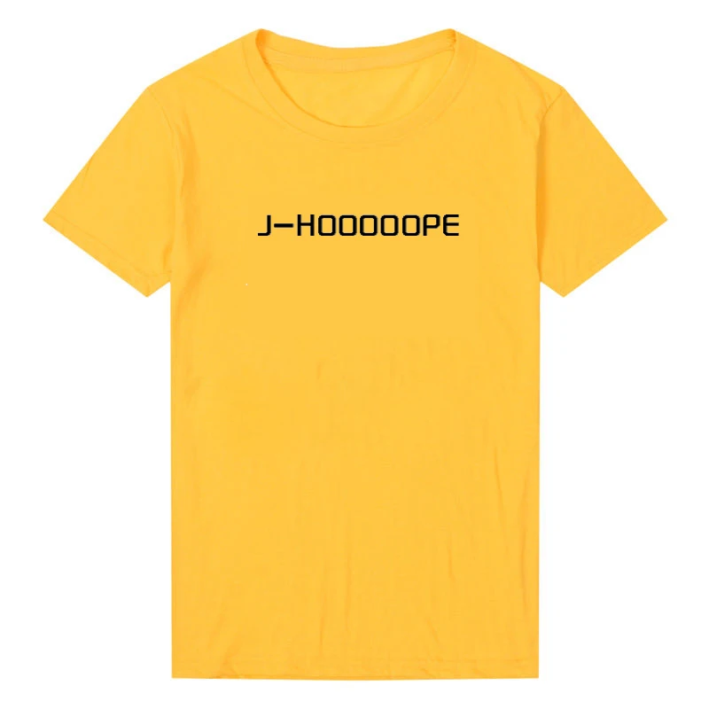 BTS BANGTAN JHOPE J-HOOOOOPE футболка для Для женщин Топ Женская мода короткий рукав Tumblr