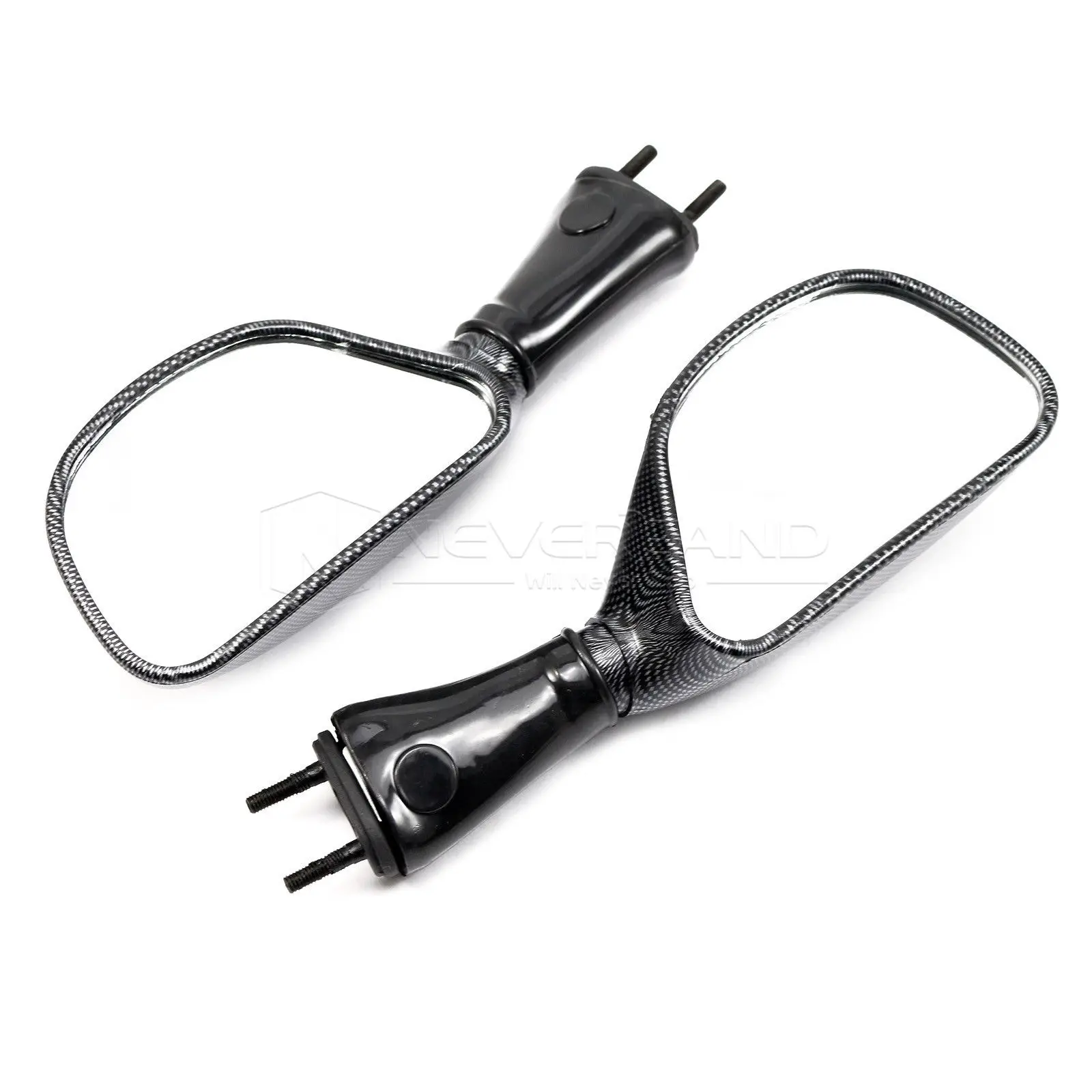 2 шт боковые зеркала заднего вида для Kawasaki ZX6R ZX9R 1998-2003 Ninja 650R 2006-2008 Черный карбоновый мотоцикл D10