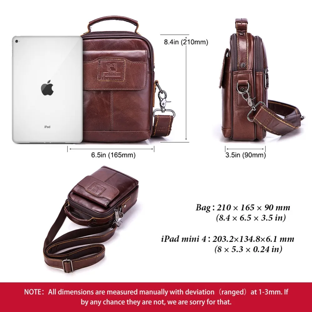 FUZHINIAO мужские сумки мессенджеры из натуральной кожи маленькие воловьей с