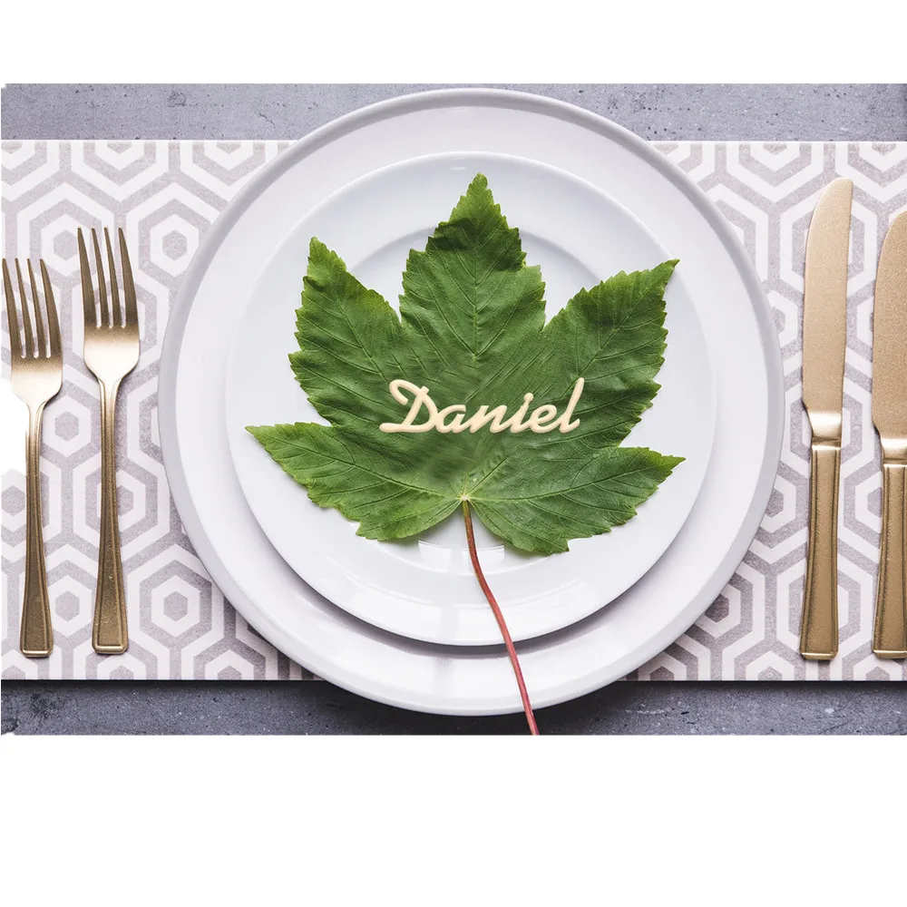 10 шт. персонализированные деревянные имена гостевых мест под заказ для свадебных