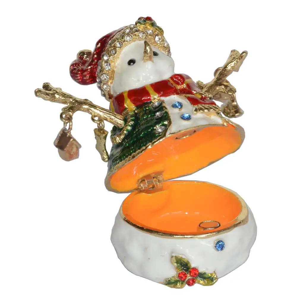 Винтажная декоративная коробка Снеговик Рождественская драгоценность