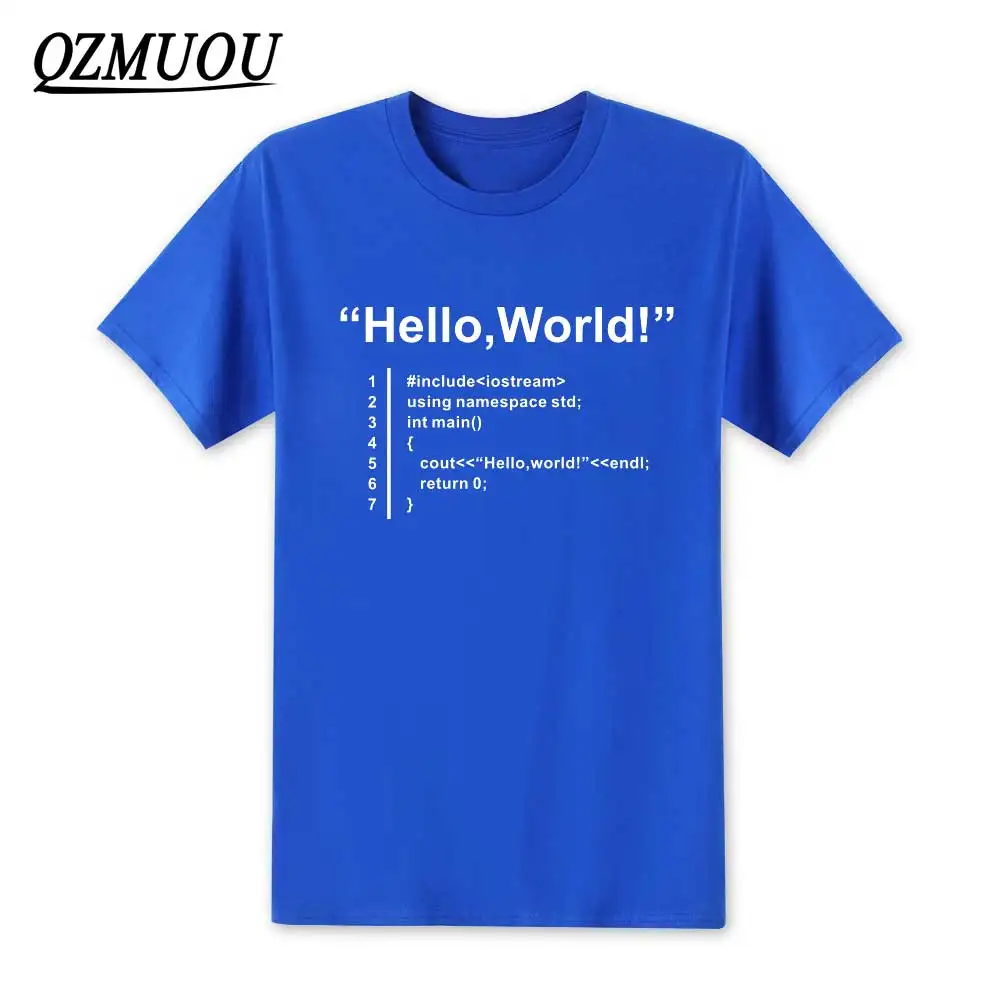 Новинка 2020 модная забавная футболка с надписью HELLO WORLD Geek Team Мужская хлопковая