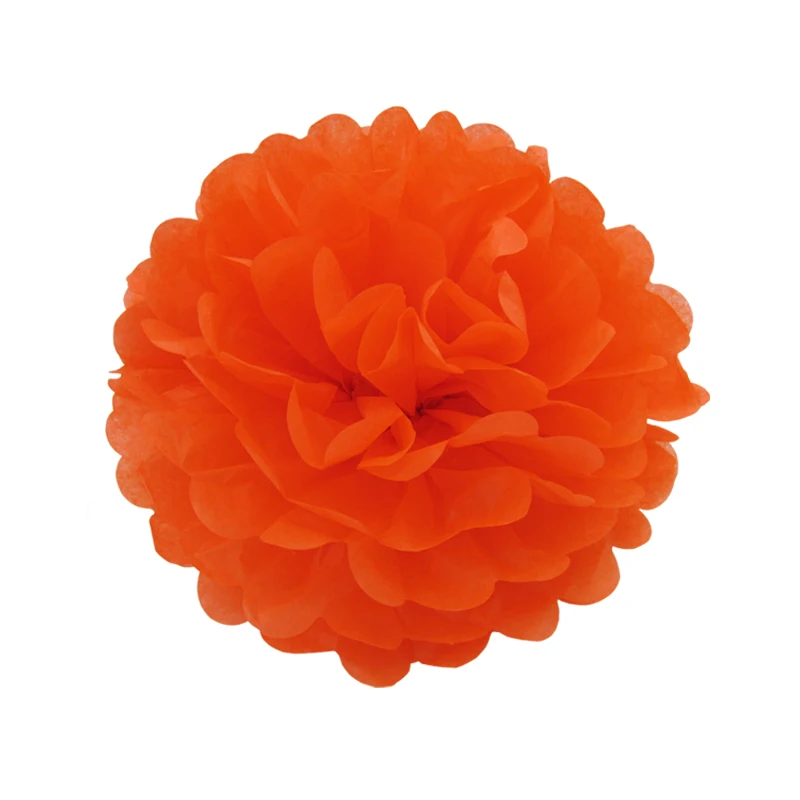 Папиросная бумага темно оранжевого цвета 10 шт. в партии Pom Poms сделай сам бумажные