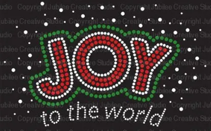 Патчи JOY TO THE WORLD дизайнерские накладки из страз с железом на кристаллах 2 шт./лот|iron
