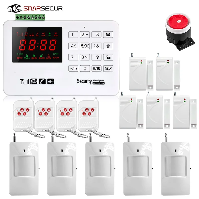 Set A Smarsecur A30 App Беспроводная GSM сигнализация система безопасности сигнализация охранная сигнализация - Цвет: Set A