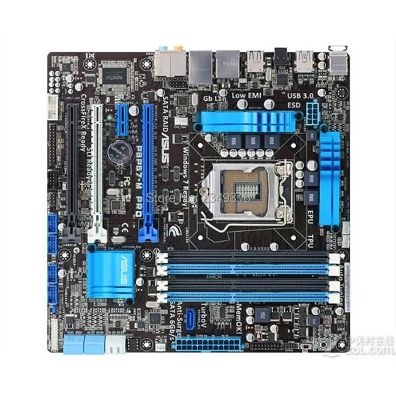 Для ASUS оригинальная материнская плата P8P67-M PRO DDR3 LGA 1155 платы 32 Гб USB2 0 USB3.0 SATA3.0
