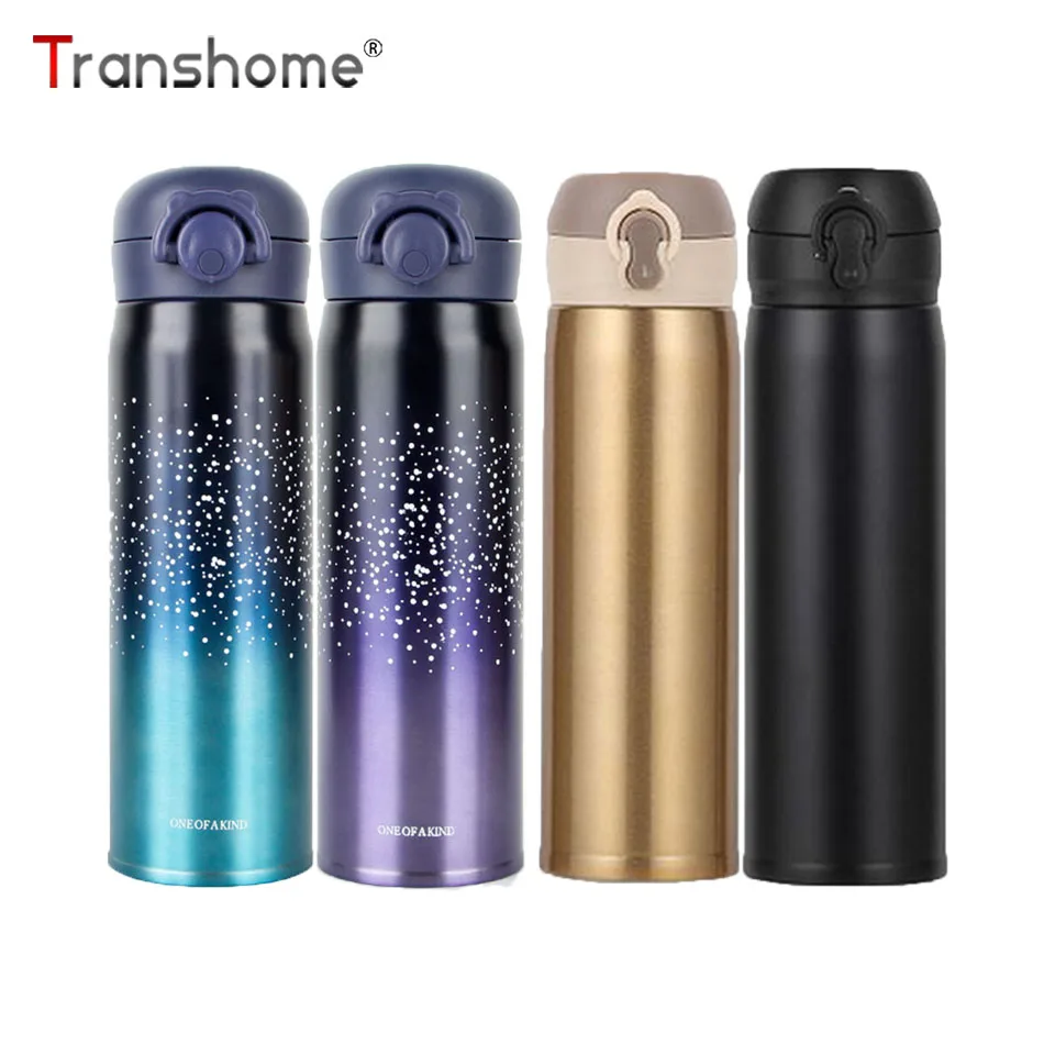 Transhome креативная Термокружка для кофе 500 мл Термос из нержавеющей стали Bpa Free