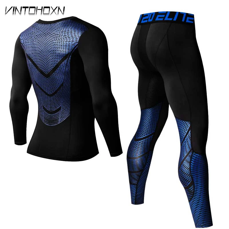 Для мужчин Pro быстросохнущие компрессионные кальсоны для фитнеса зимние Gymming