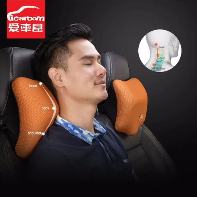 ICAROOM 3D хлопковые подушки с эффектом памяти для шеи подголовника дышащие