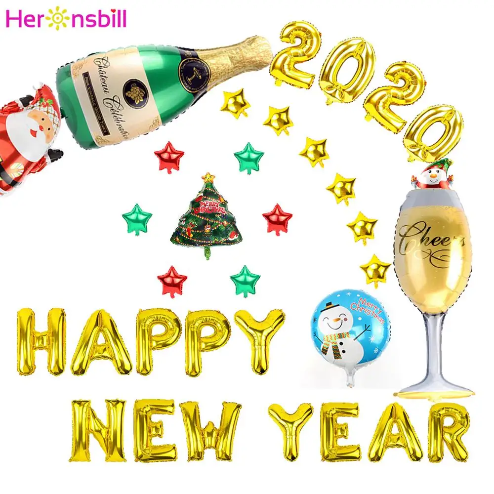 16 32 дюйма номер 2020 воздушные шары с надписью Happy new year Eve декор 2019 Рождественский