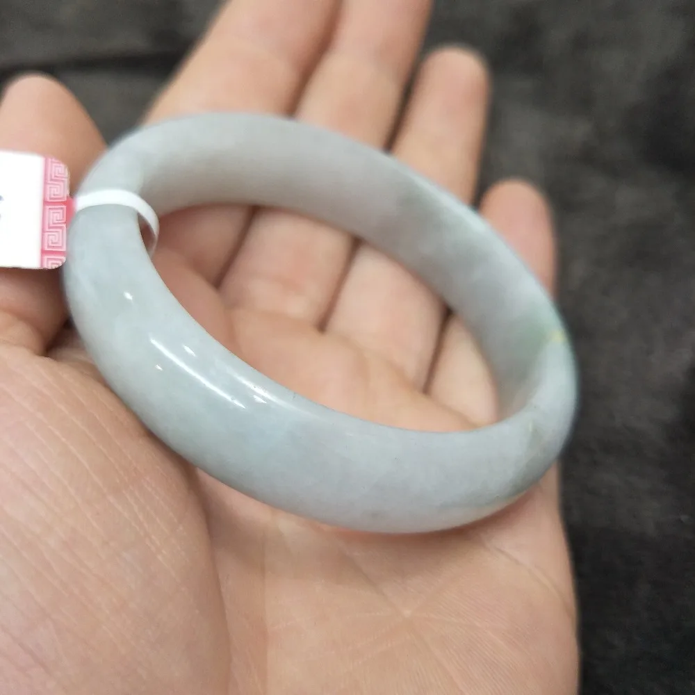 

Zheru Jewelry Pure Natural Jadeite Bracelet Natural Elegant Light Green 54-62mm Princess Bracelet Send A Certificate