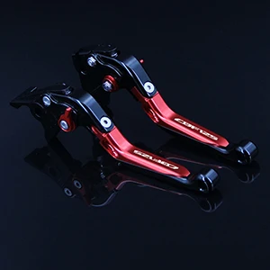 Red Black Красный+ черный логотип Аксессуары для мотоциклов Складной Выдвижная сцепные рычаги для Honda CBF125 CBF 125 2009-2013 2010 2011 2012 - Цвет: Red Black
