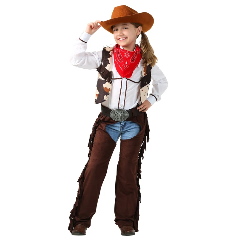 Cowgirl Chaps Costume 6 шт./компл. костюм для косплея праздничная одежда ролевых игр