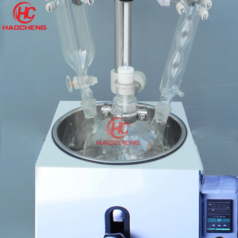 Бесплатная доставка лабораторный однослойный вакуумный химический реактор 3 л