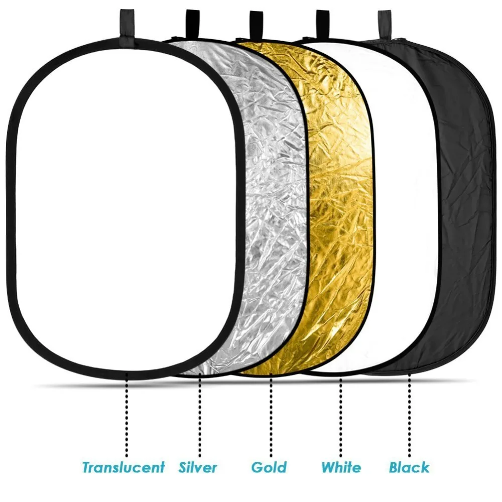 

5in1 90*120cm Photography Studio Photo Camera Lighting Reflector/Diffuser Kit with Bag for Photo Shoots and Taking Pictures