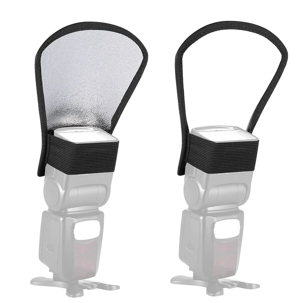 Двухсторонний рассеиватель для вспышки софтбокс серебристо белый отражатель Nikon