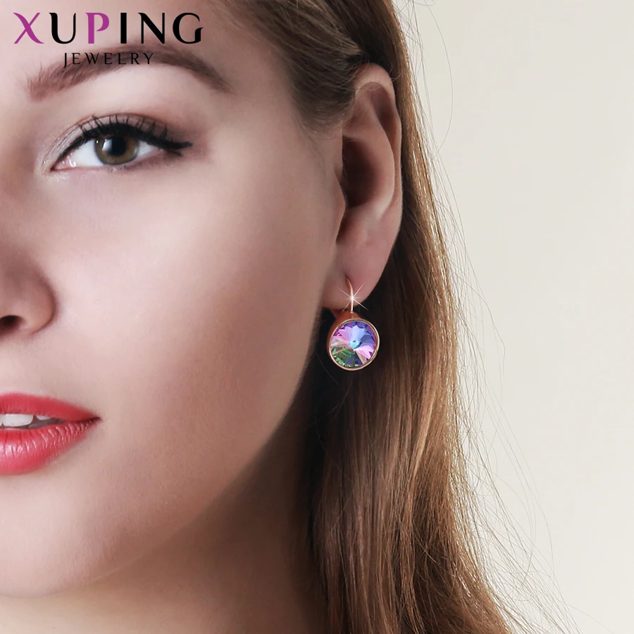 Xuping ювелирные изделия Винтаж Дизайн обручи серьги кристаллы от Swarovski Patry Подарки для женщин девочек M86-20454