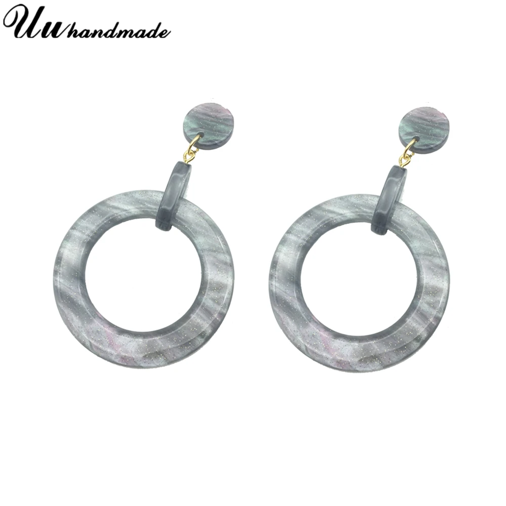 Модные женские акриловые серьги-подвески Orecchini длинные серьги в этническом стиле