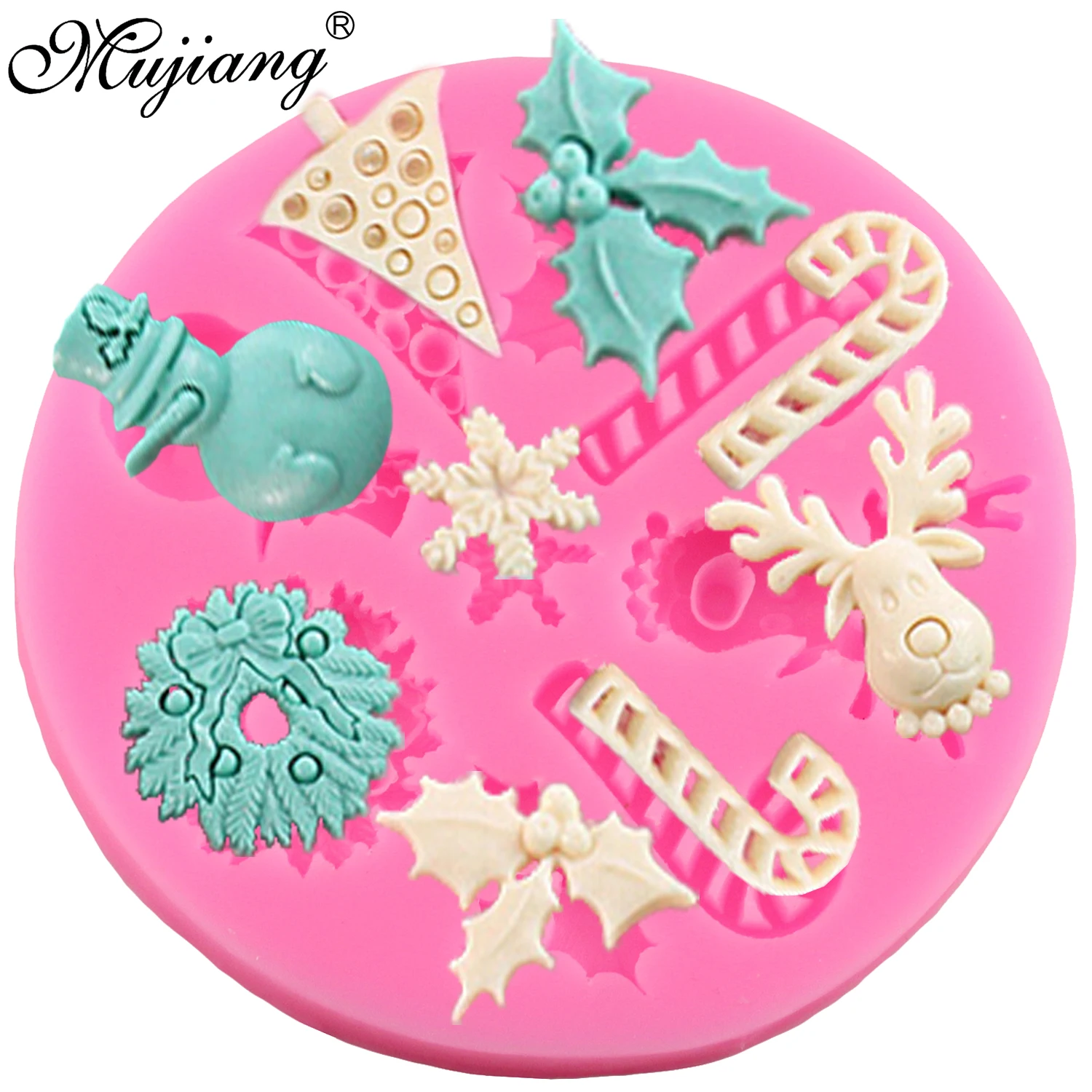 Mujiang 4 шт. Рождественская серия силиконовая искусственная шоколада|clay moulds|fimo clay