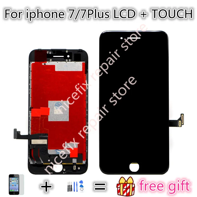 100% протестированный высококачественный ЖК дисплей для iPhone 7 7Plus с сенсорным