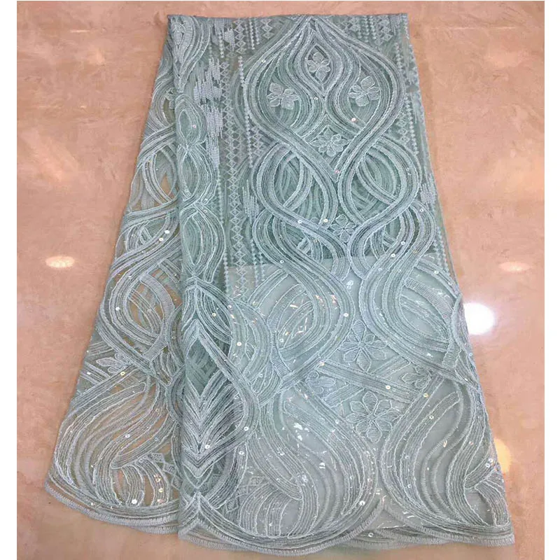 Hot selling Light purple african Sequins swiss voile lace high quality best cotton France fabric for wedding 5 yards/piece |