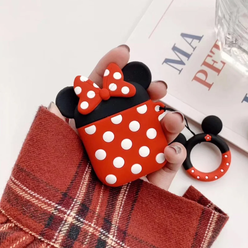 Чехол для наушников Airpods, силиконовый чехол с Микки Маусом, красивые Чехлы для Air Pods, чехол s для Apple, Earpods, наушники, аксессуары 2