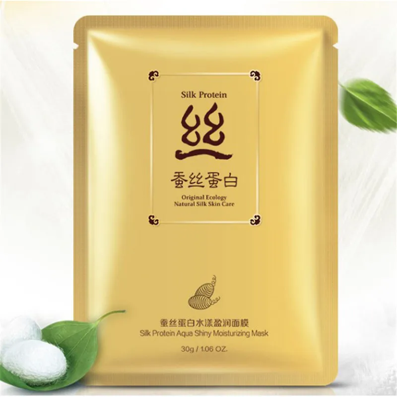 Увлажняющая маска для лица BIOAQUA шелковый протеин сияющего цвета увлажняющая с