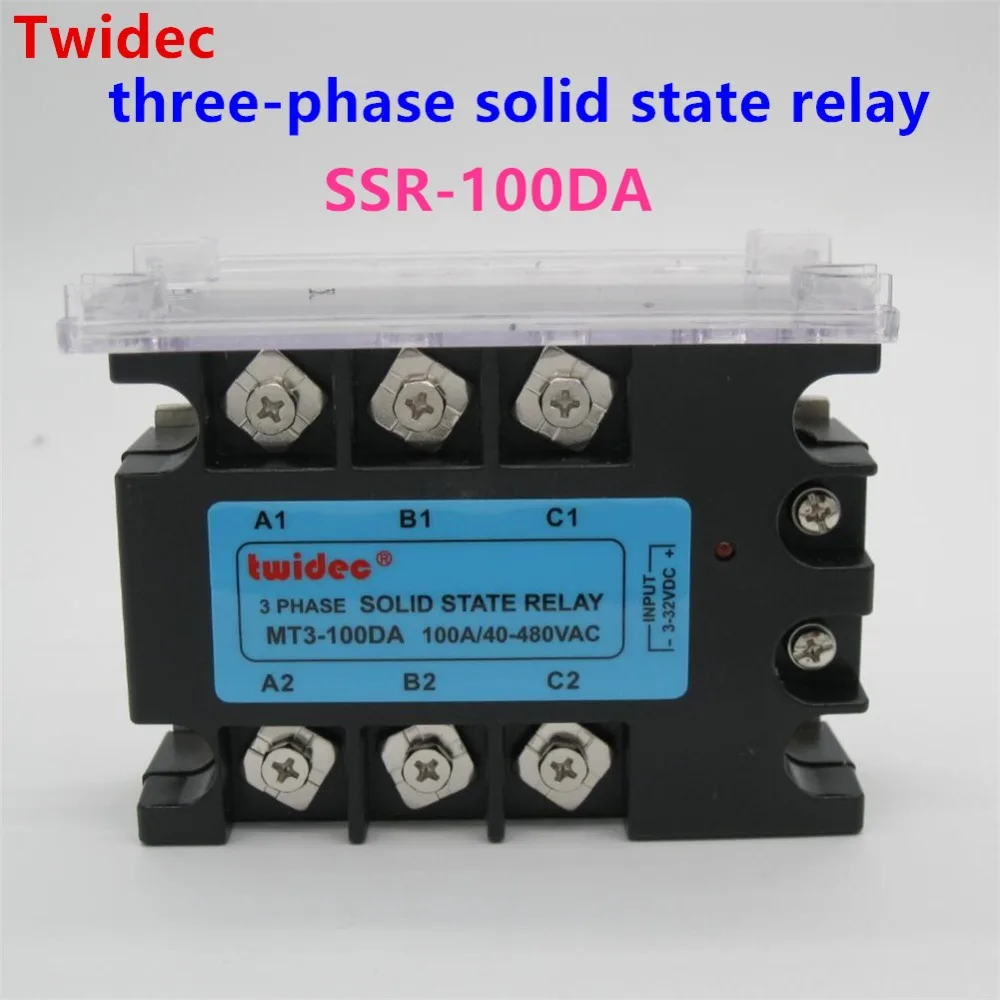 Высокое качество трехфазное твердотельное реле SSR-80DA реле 3-32VDC до 30-480V AC SSR реле+ алюминиевый радиатор+ электрический вентилятор