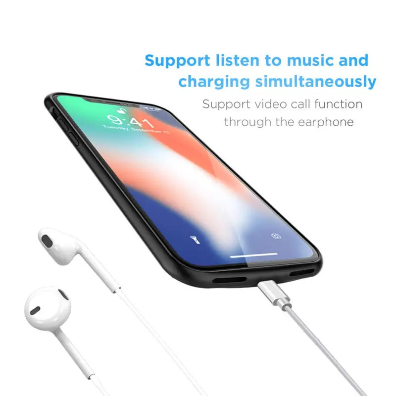 Тонкий чехол для зарядного устройства iPhone X XS Max XR внешний аккумулятор зарядный