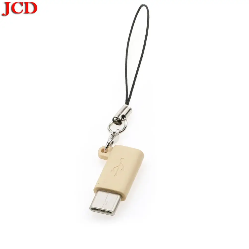 Gold JCD для Micro USB для Xiaomi женский Тип C 3,1 штепсельный кабельный переходник круглый кабель для зарядки и синхронизации данных USB C конвертер для samsung S8/для LG G5 G6 - Цвет: Gold