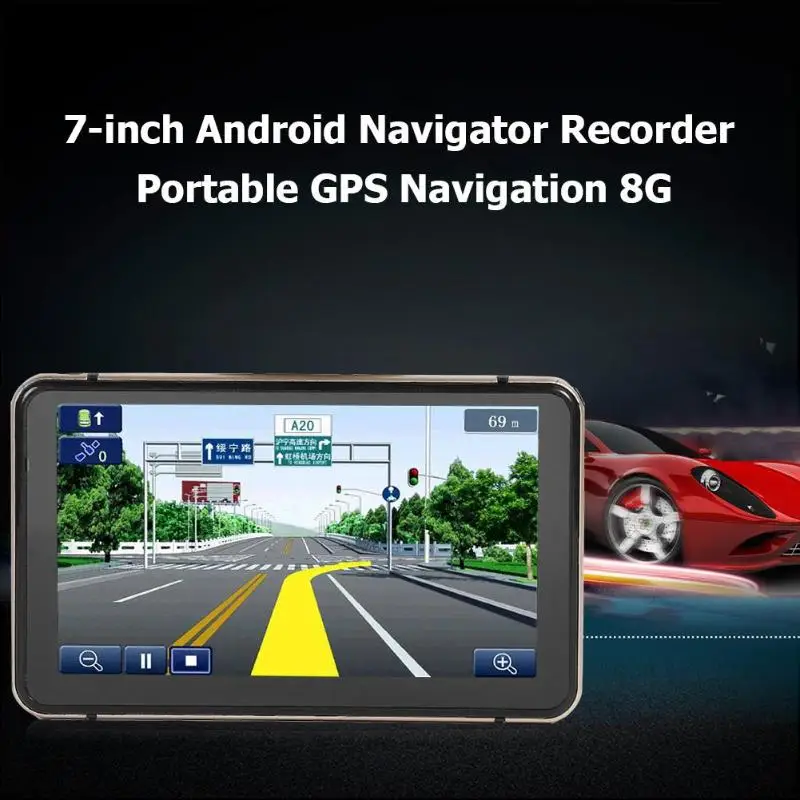 7 дюймов Android 4,4 gps навигатор Видеорегистраторы для автомобилей Sat постоянной ёмкости, универсальный конденсатор Экран 800*480 Пиксели встроенный microphonenav Bluetooth WiFi AV-IN - Размер экрана, дюймов: 7"