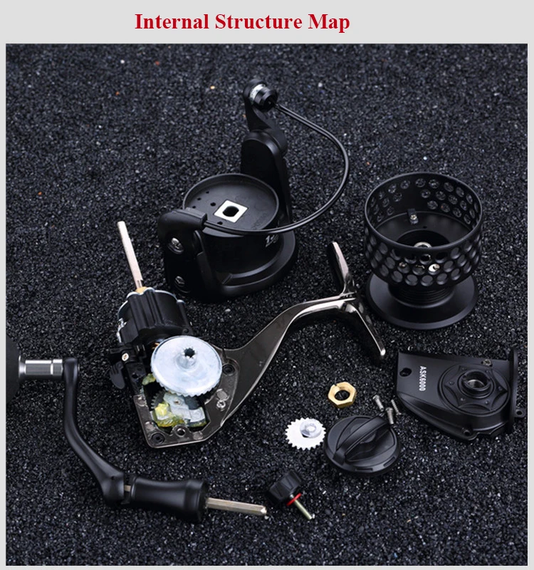 

Large Reel Fishing Spinning Reel Spinning reel Super Strong fishing reel 5.2:1/4.9:1 Carp Fishing Spinner For Fishing