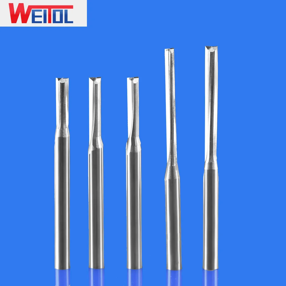 WeiTol 3 175 мм хвостовик двойные канавки прямые фрезы 2 биты CNC режущие
