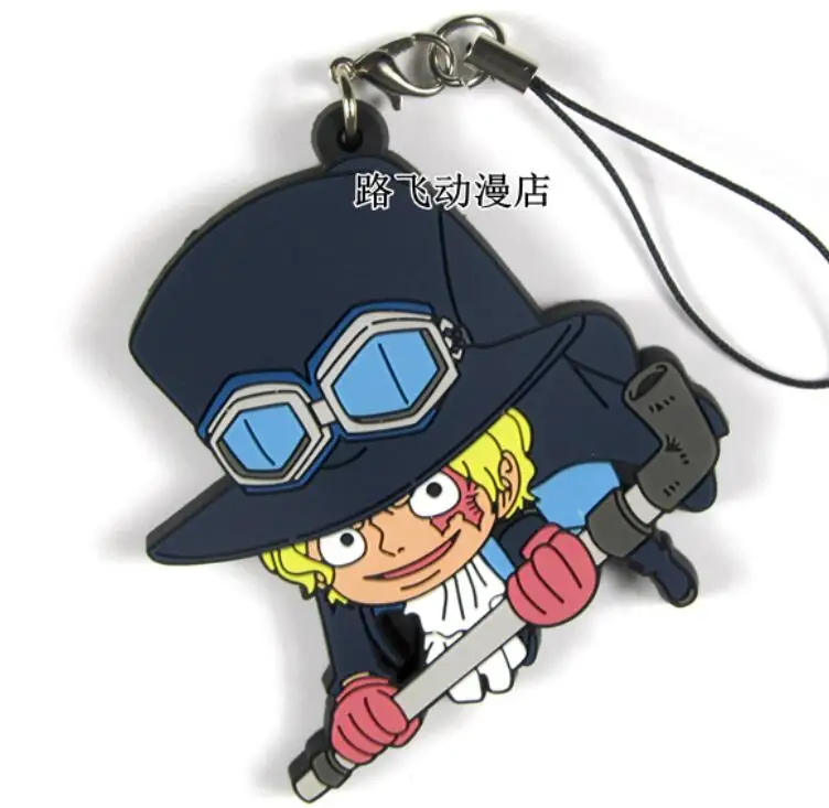 6 Новое поступление, один кусок, Luffy Ace Nami Sabo Боа Хэнкок Зоро Чоппер Трафальгар Ло японское аниме резиновый брелок на ремешке D165 - Цвет: 6