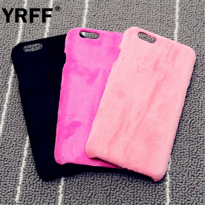 plush phone case for apple iphone 7 4 7 7plus 6s 6 plus cover furry hard back cover for iphone 7 plus 6 6s plus plush fundas free global shipping