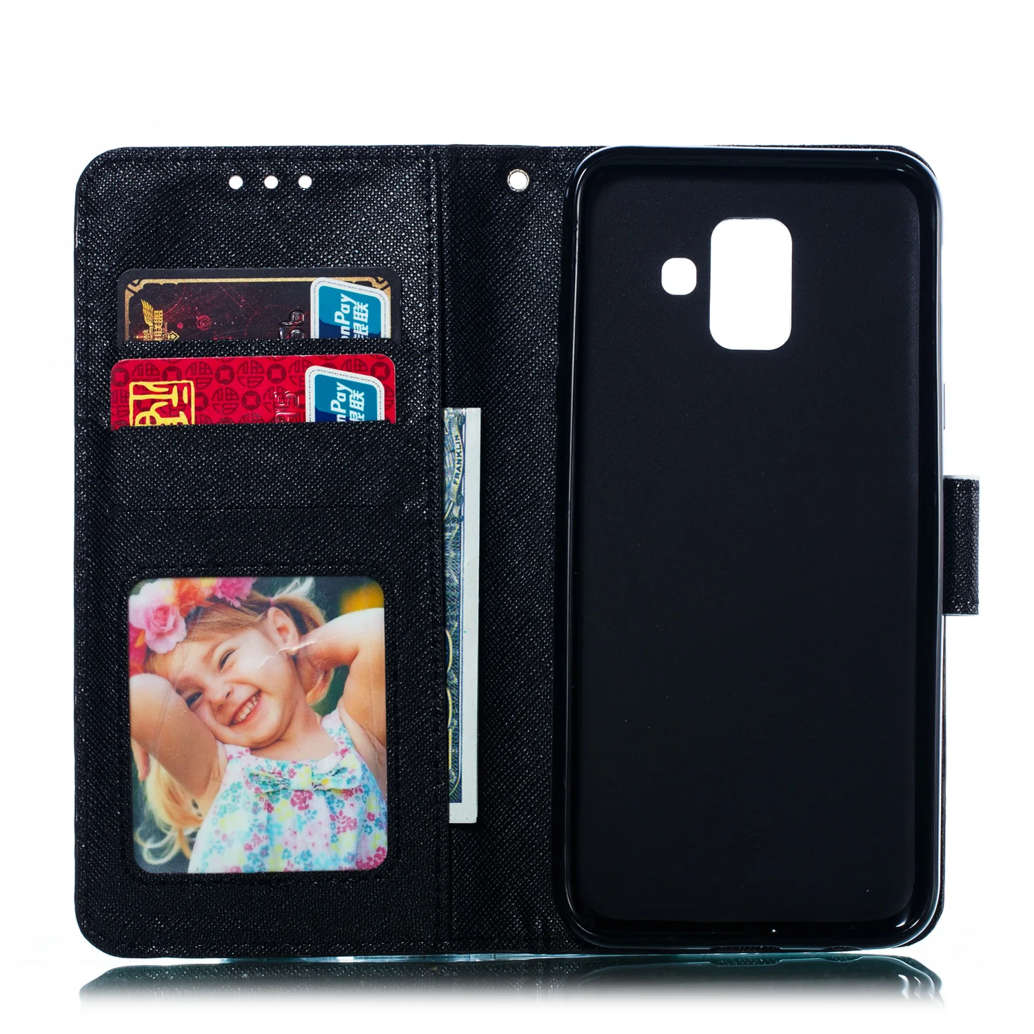 Luxury Magnetic Clasp Wallet Stand PU Leather Bag Cover Flip Phone Case 3D Pattern Animals For Samsung A6 A6Plus A7 J8 2018 |