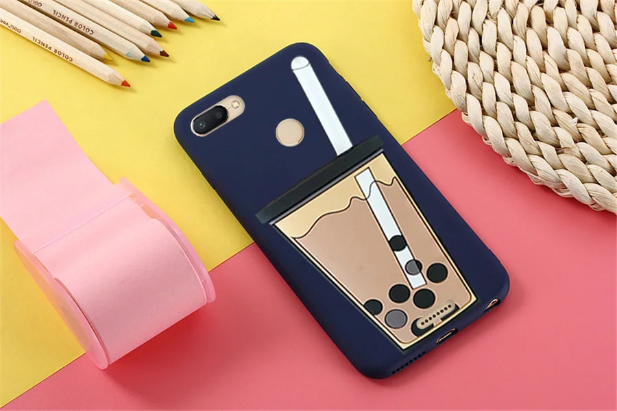 Цветной Мягкий ТПУ чехол для телефона xiaomi redmi 6 6A 3D мультяшный защитный чашки