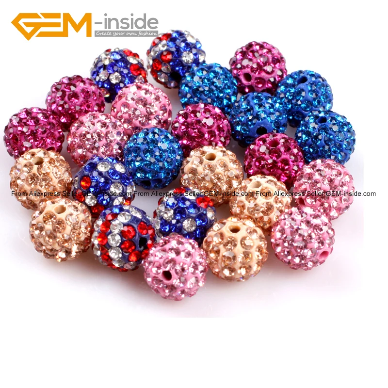 Горячие Смешанные Разноцветные микро-глиняные стразы ПАВЕ CZ Диско-Шар