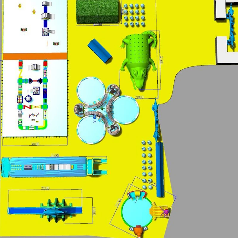 Beste Aangepaste Land Opblaasbare Water Park Grote Leisure Mobile Water Park
