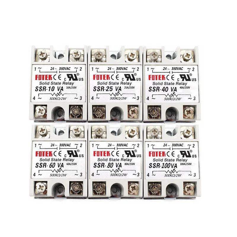 YJCAL твердотельные реле SSR-60VA SSR-80VA SSR-100VA 60A 80A 100A генератор импульсов регулятор 24-380VAC Выход SSR 60VA 80VA 100VA