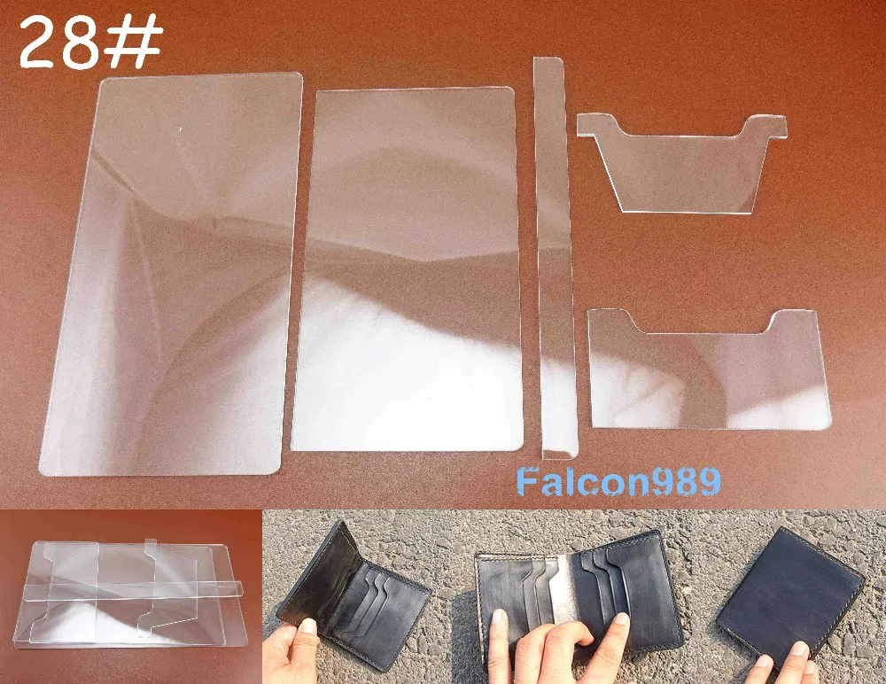 5 шт. Кожа ремесло акрил Perspex короткий кошелек Шаблон трафарет набор инструментов