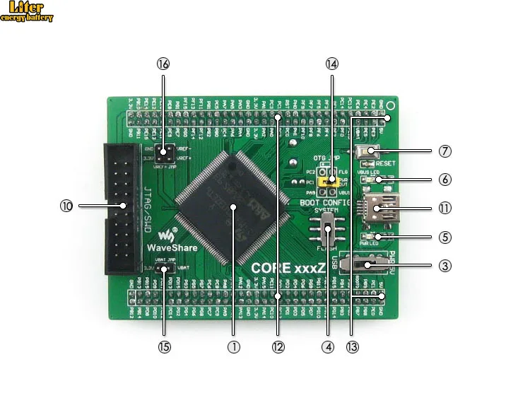 Плата STM32 Core103V STM32F103VET6 STM32F103 ARM Cortex M3 макетная основная плата с полными