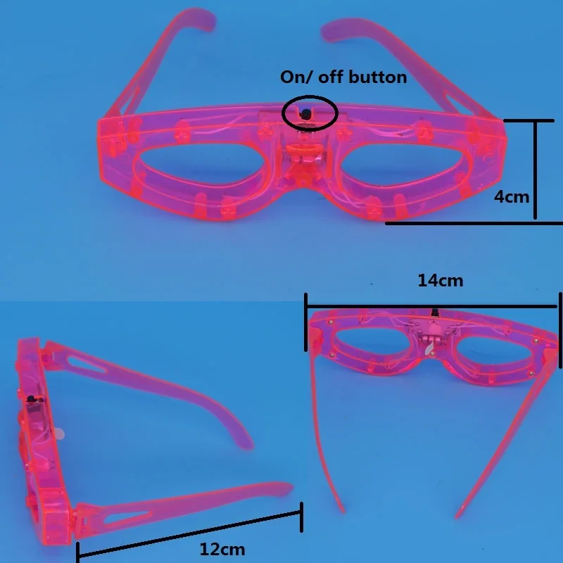 

48PC LED Eye Mask Glasses Light Flashing s Gifts Party Adult Child Glow home decor birthday