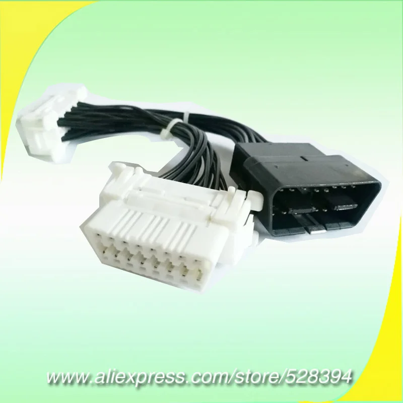 FINETRIP 16pin OBD2 разветвитель Удлинительный кабель с одним штекером на два разъема Y