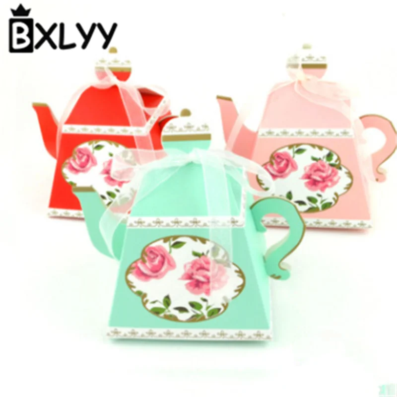 BXLYY 5 шт., креативный чайник, коробка для конфет, сад, свадебный подарок, упаковка для детей, день рождения, украшение, подарок на Хэллоуин, принадлежности. 8z