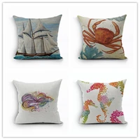 ocean style decorative pattern throw pillow covers case bedding travel neck ppillow cases home