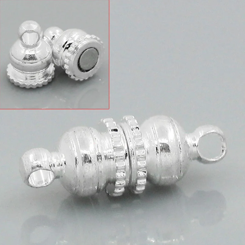 Doreen Box Lovely 10 комплектов серебристых магнитных застежек 16x6 мм (B04043)|magnetic clasps|clasp
