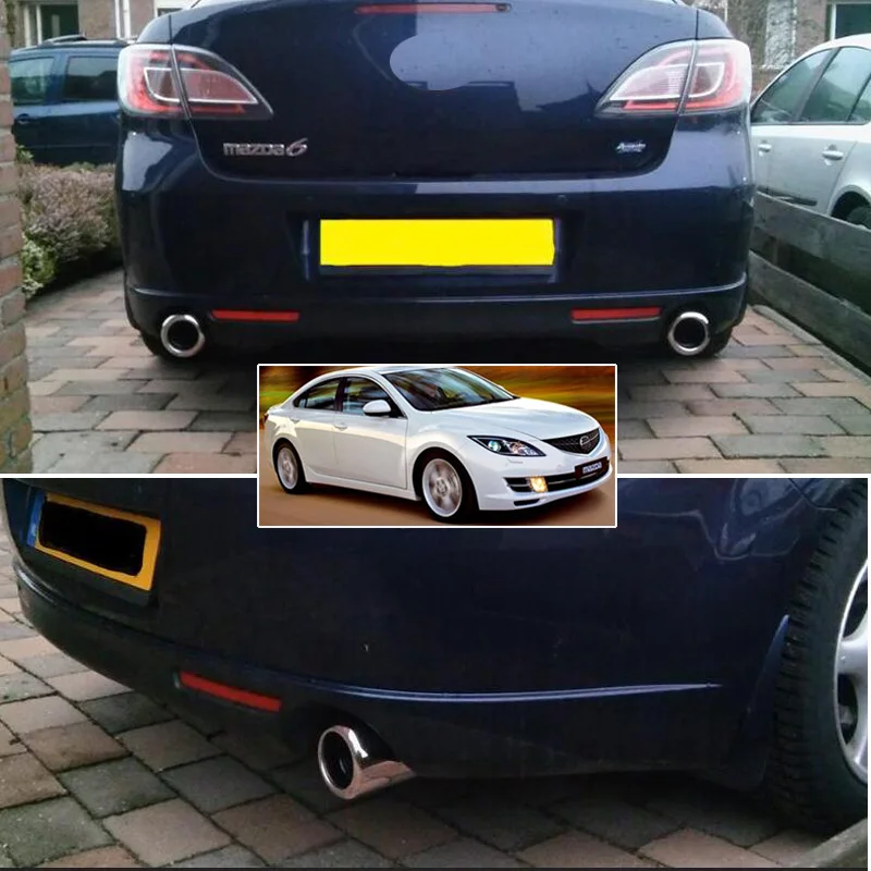 2 шт. стальной наконечник выхлопной трубы для MAZDA 6 2009 CX 5 CX5 2013 2017 Mazda 3 глушитель