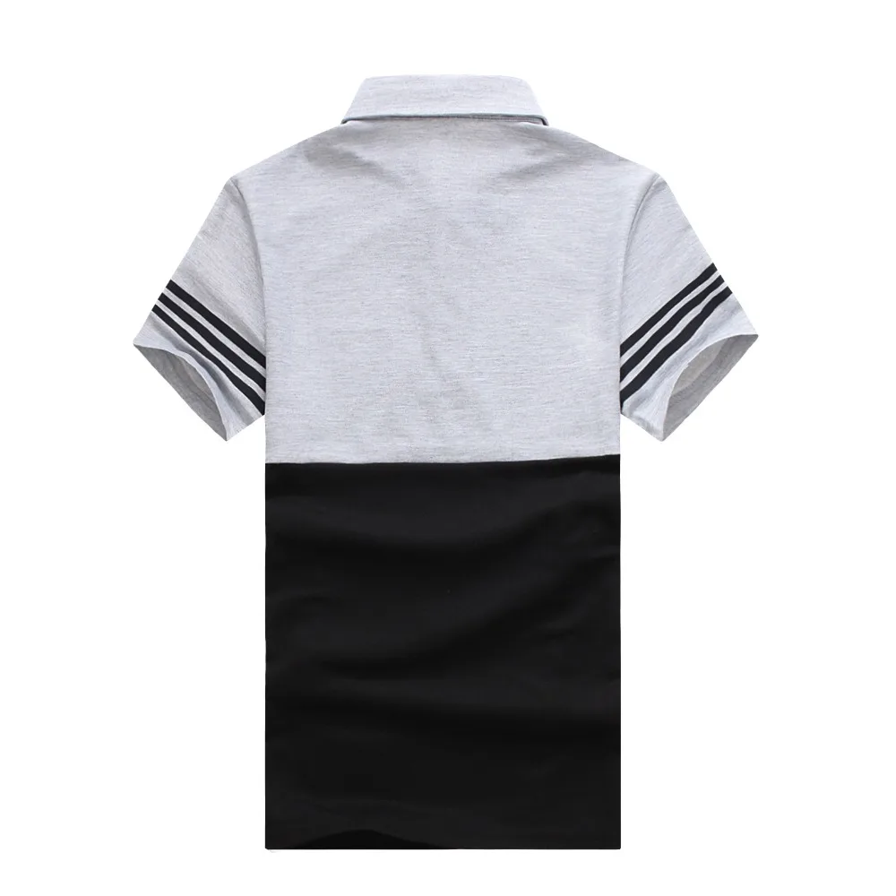 Новинка летняя мужская рубашка-поло с воротником-стойкой хлопковые рубашки